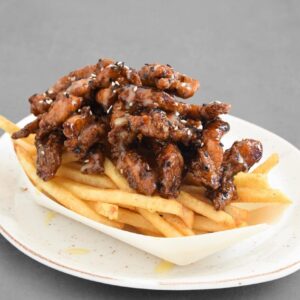 Loaded Fries with Sesame Crunch Chicken